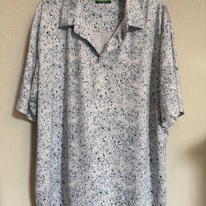 Ben Hogan Performance Golf  Polo Short Sleeve XL X-Large Polo Collar Blue/White